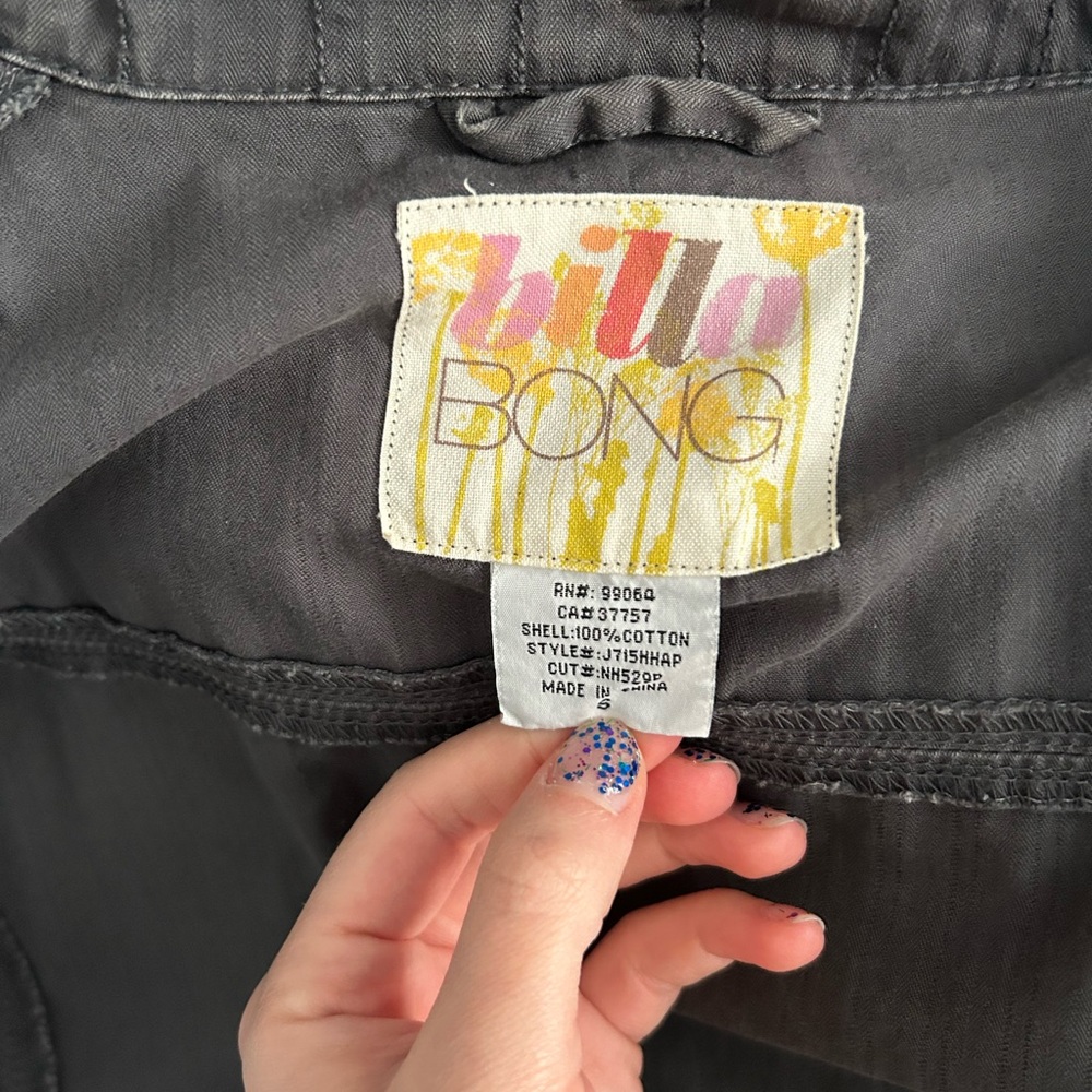 Billabong Charcoal Bomber Jacket - Picture 4 of 6